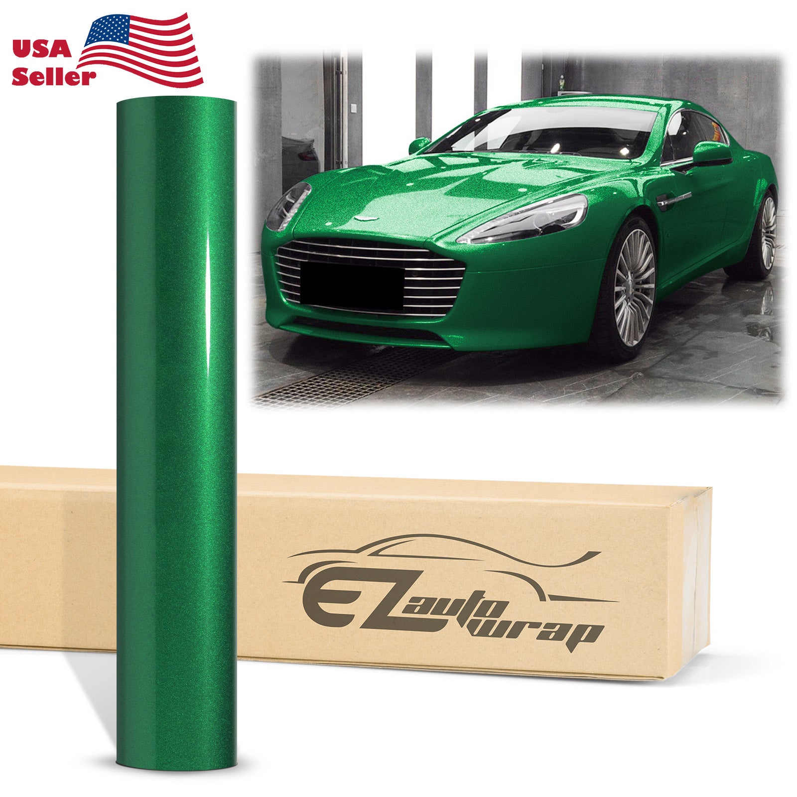 Gloss Diamond Glitter Green Vinyl Wrap – EzAuto Wrap