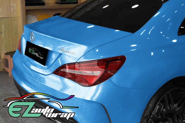 Gloss Diamond Glitter Light Blue Vinyl Wrap