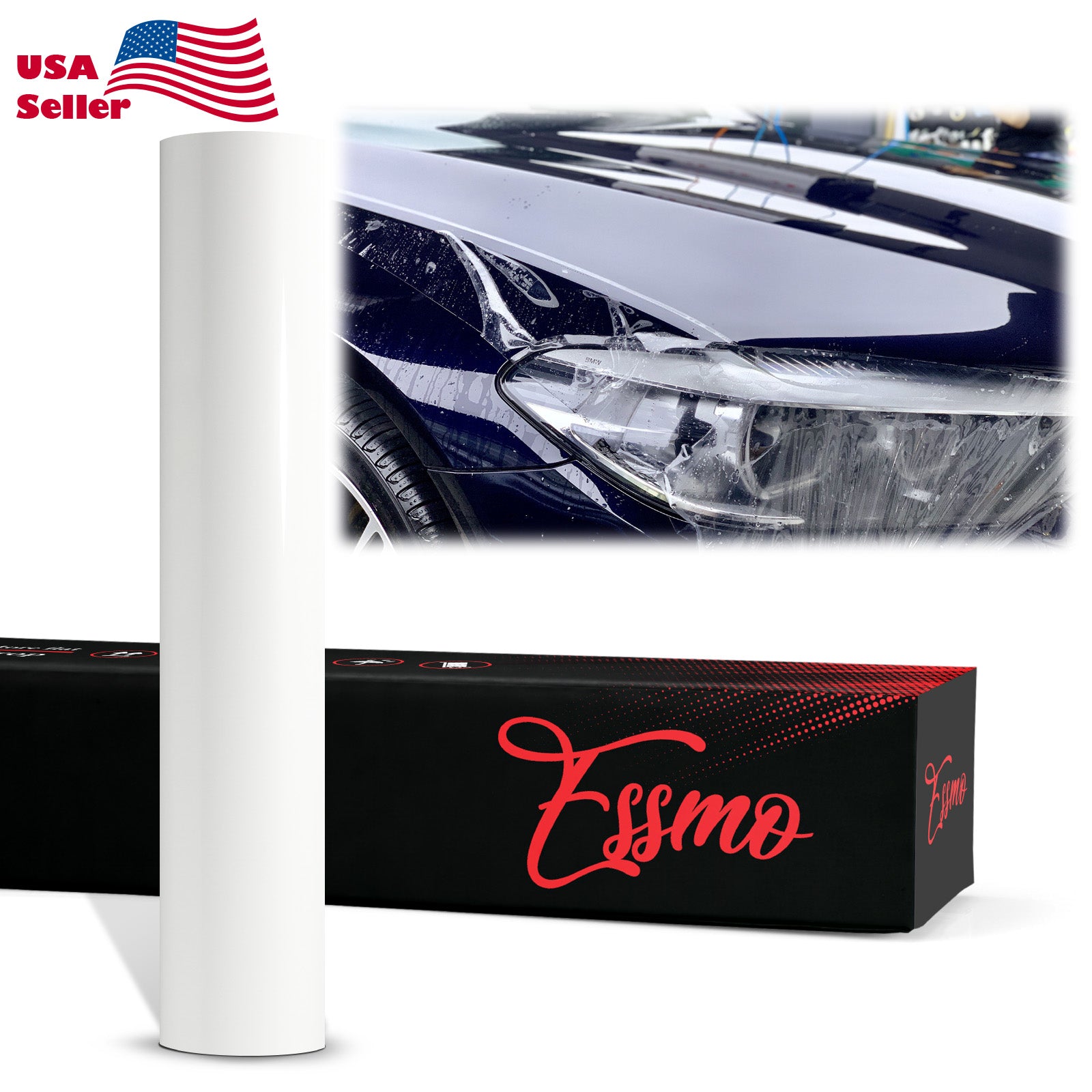 ESSMO™ PPF Paint Protection Film Pro Gloss Clear TPU 60"(inches) Wide Invisible Scratches Shield Wrap DIY