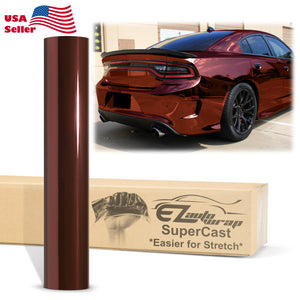 Supercast Burgundy Easy Stretch Chrome Vinyl Wrap