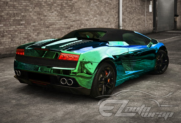 Neo Holographic Blue Green Vinyl Wrap