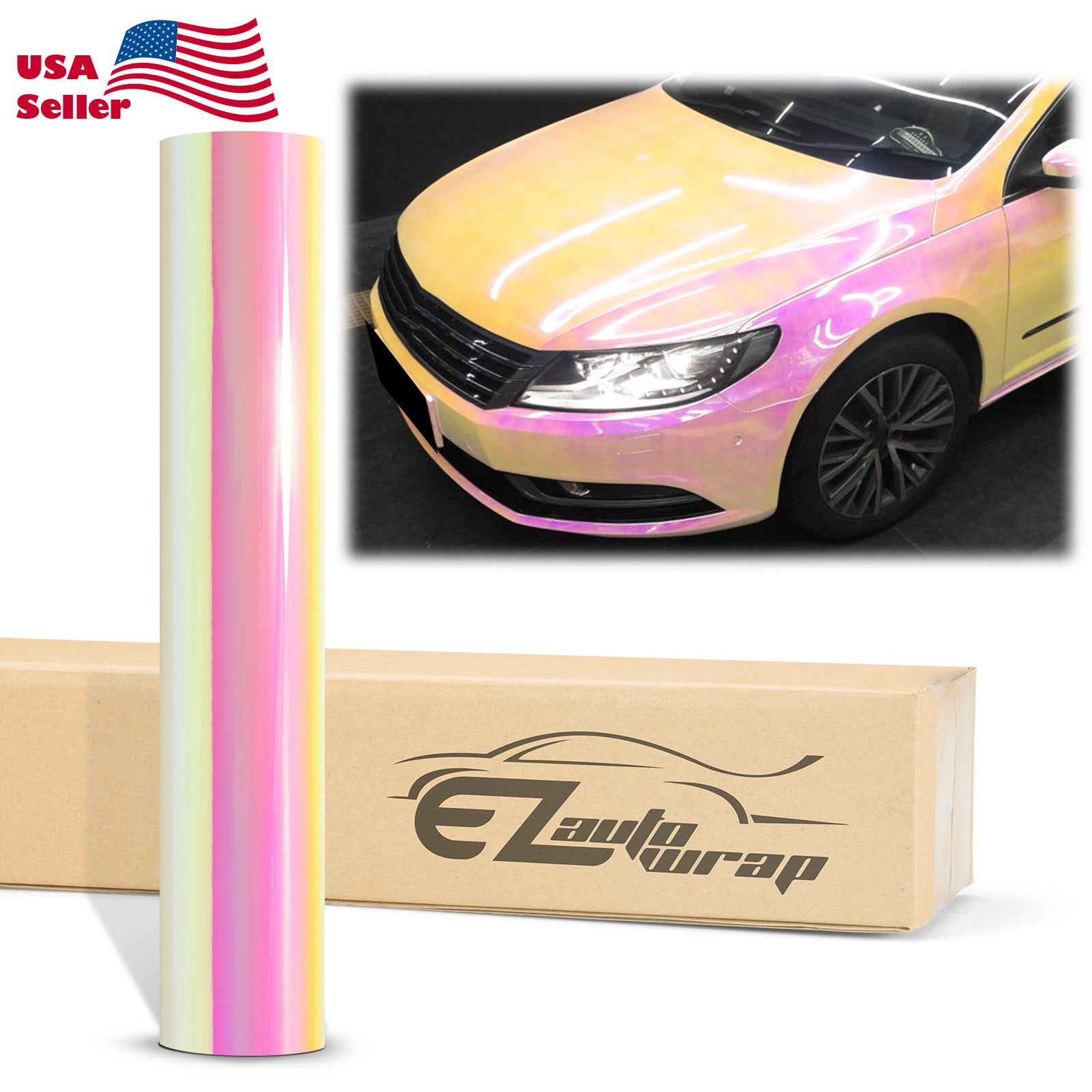 Neo Holographic Pink Vinyl Wrap