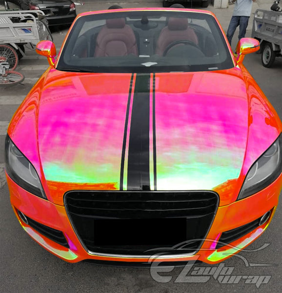 Neo Holographic Red Vinyl Wrap