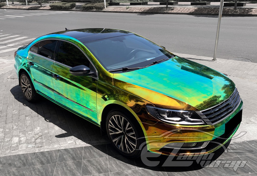 Holographic Green Vinyl Wrap