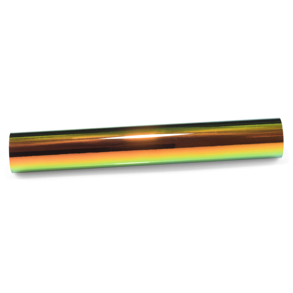 53x72 Premium Orange Green Neo Chrome Rainbow Holographic Vinyl Wrap  Sticker Decal Air Release