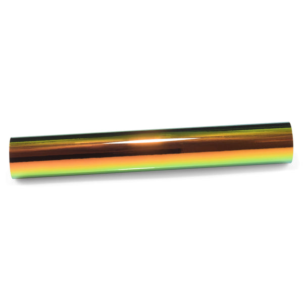 Neo Holographic Orange Green Chrome Rainbow Vinyl Wrap