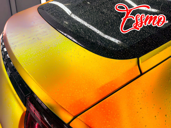 PET Neo Holographic Satin Gold Chrome Vinyl Wrap