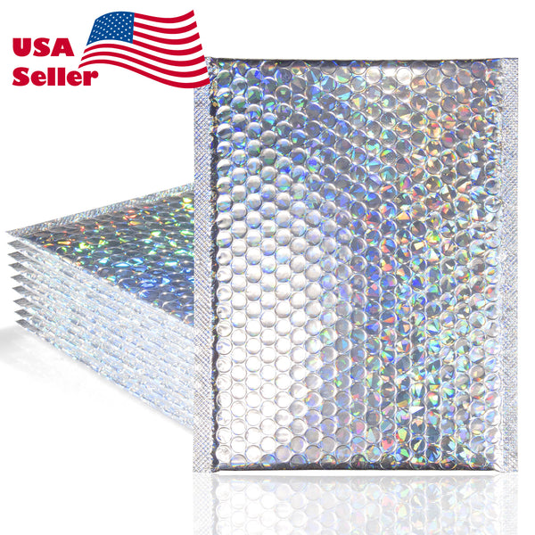Holographic Glamour Bubble Mailer Mailing Shipping Multipurpose Waterproof  Durability Envelopes Bags