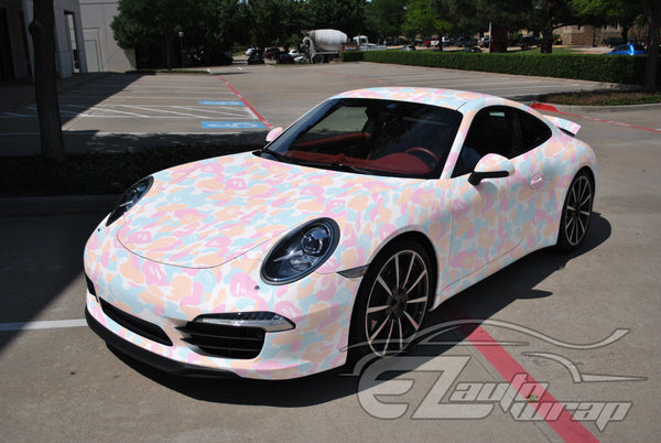 Camouflage Ape Bubblegum Orange Vinyl Wrap