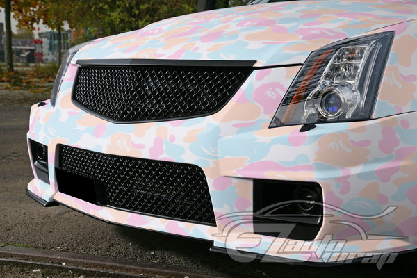 Camouflage Ape Bubblegum Orange Vinyl Wrap