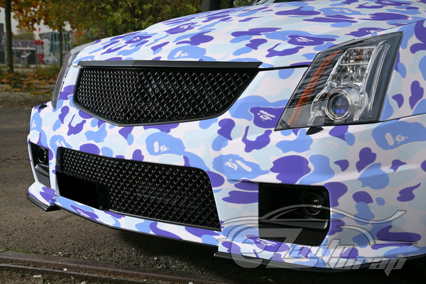 Camouflage Ape Blue Vinyl Wrap