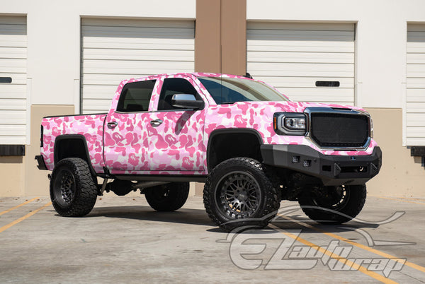 Camouflage Ape Pink Vinyl Wrap