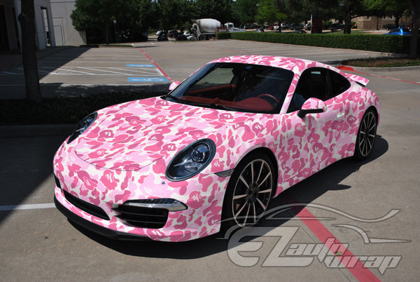 Camouflage Ape Pink Vinyl Wrap