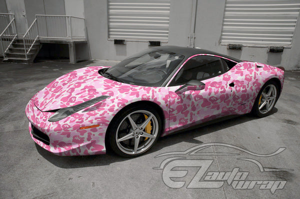 Camouflage Ape Pink Vinyl Wrap