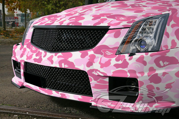 Camouflage Ape Pink Vinyl Wrap