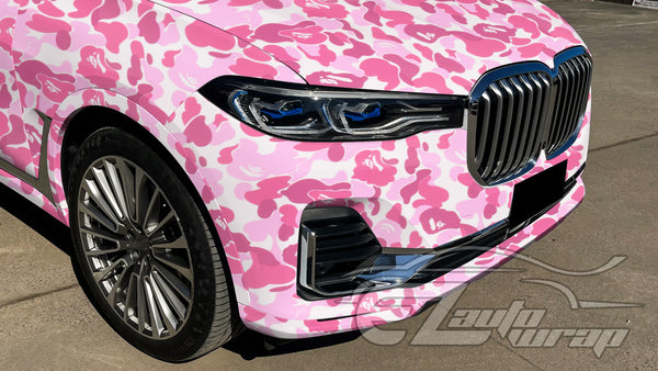 Camouflage Ape Pink Vinyl Wrap