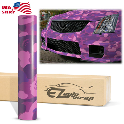 Camouflage Ape Purple Vinyl Wrap