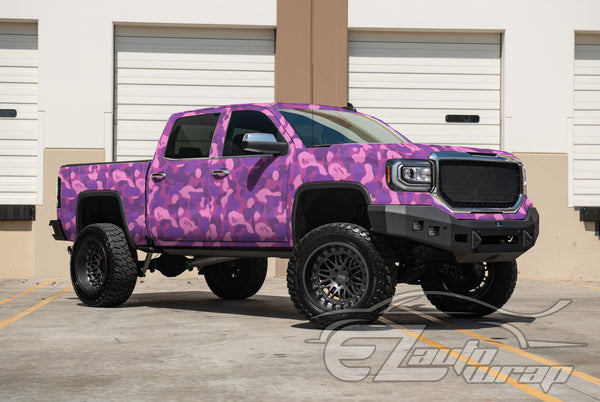 Camouflage Ape Purple Vinyl Wrap