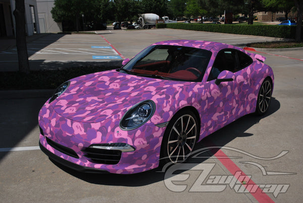 Camouflage Ape Purple Vinyl Wrap