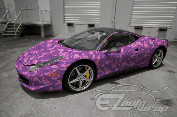 Camouflage Ape Purple Vinyl Wrap