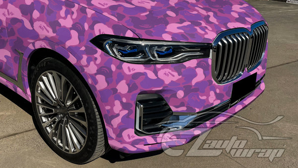 Camouflage Ape Purple Vinyl Wrap