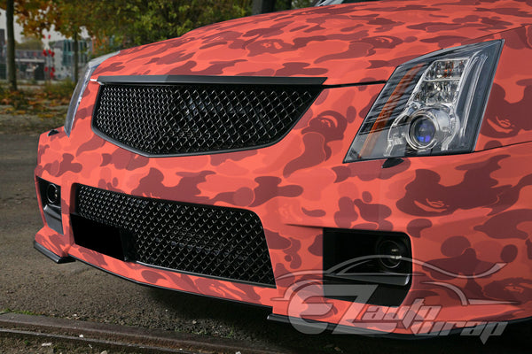Camouflage Ape Red Vinyl Wrap