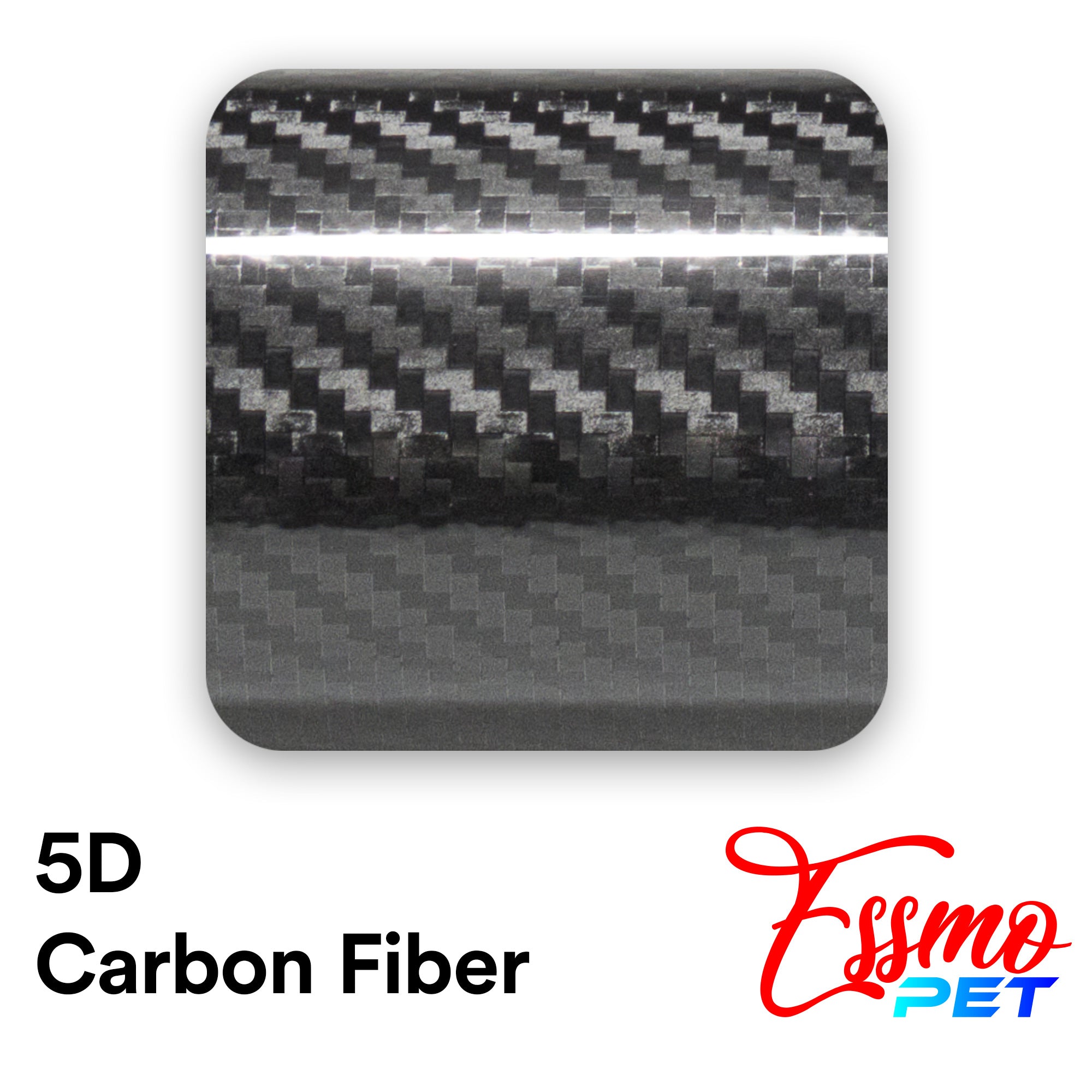 PET 5D Carbon Fiber Black Vinyl Wrap