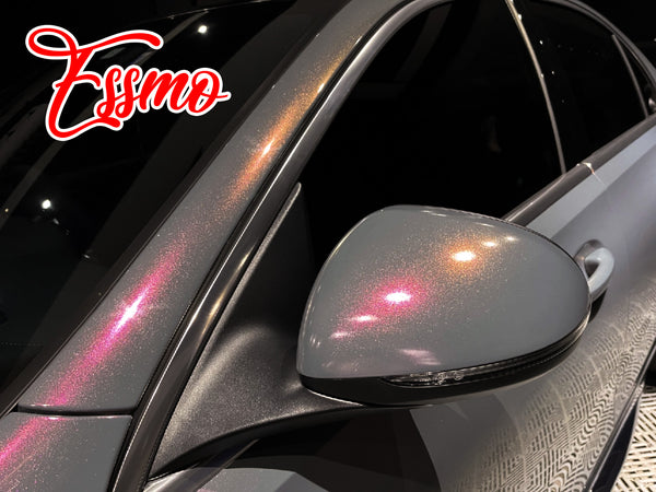 PET Galaxy Dust Gloss Phantom Gray Red Vinyl Wrap