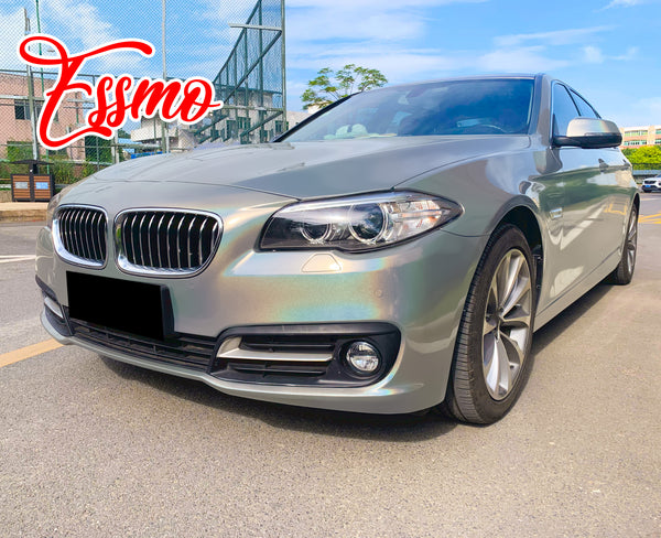 PET Laser Flip Gloss Silver Vinyl Wrap