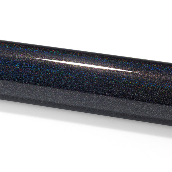 PET Laser Flip Gloss Black Vinyl Wrap