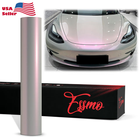 PET Space Candy Gloss Gray Red Vinyl Wrap