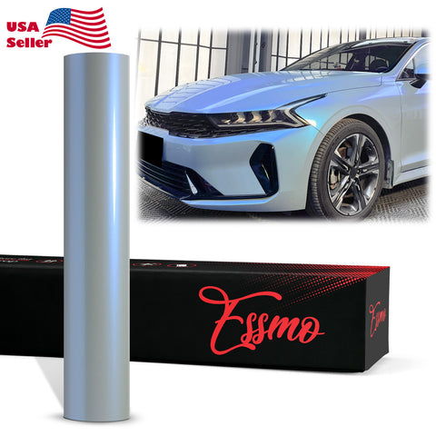 PET Space Candy Gloss Gray Blue Vinyl Wrap