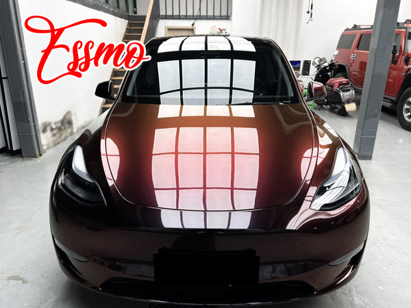 PET Galaxy Dust Gloss Black Cherry Color Shift Vinyl Wrap