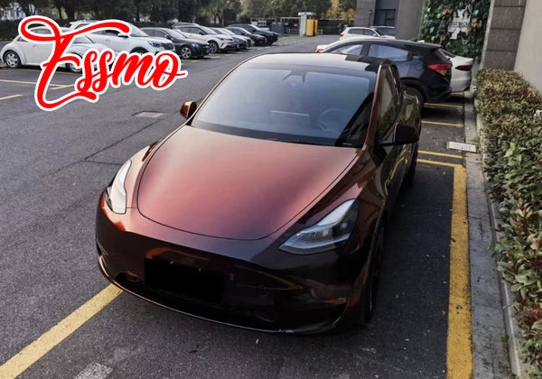 PET Galaxy Dust Gloss Black Cherry Color Shift Vinyl Wrap