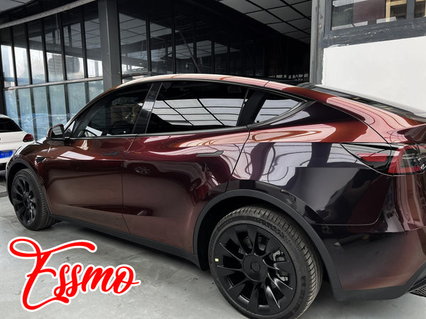 PET Galaxy Dust Gloss Black Cherry Color Shift Vinyl Wrap