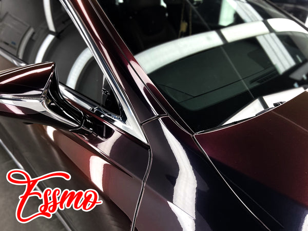 PET Galaxy Dust Gloss Black Cherry Color Shift Vinyl Wrap