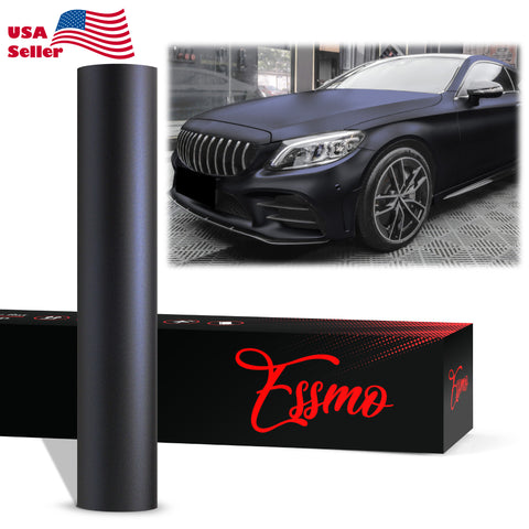 PET Matte Metallic Blackish Blue Vinyl Wrap