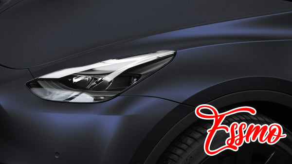 PET Matte Metallic Blackish Blue Vinyl Wrap