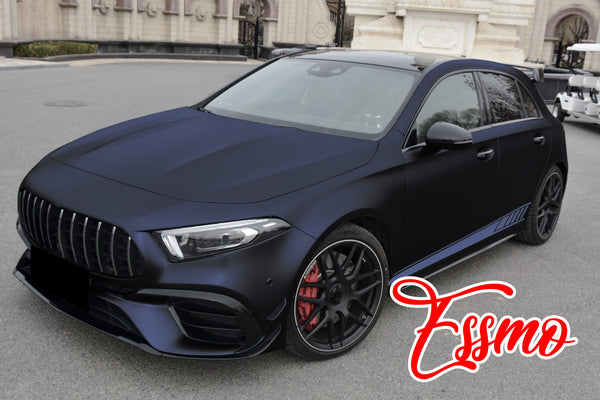 PET Matte Metallic Blackish Blue Vinyl Wrap