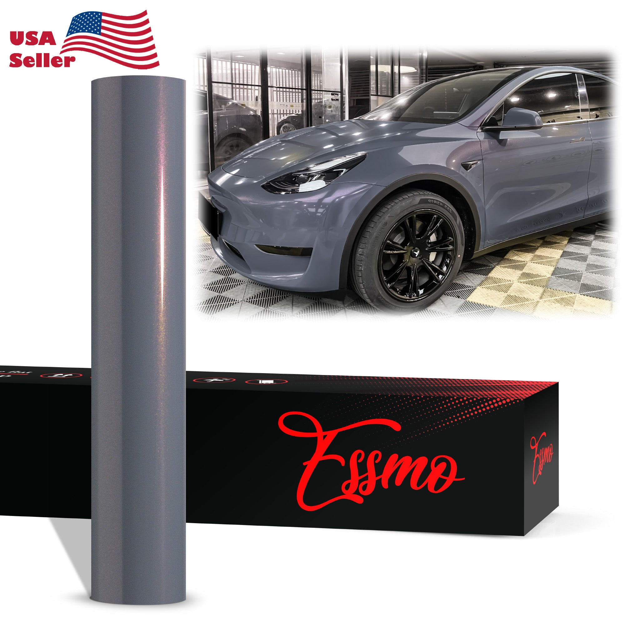 PET Galaxy Dust Gloss Bernina Gray Vinyl Wrap