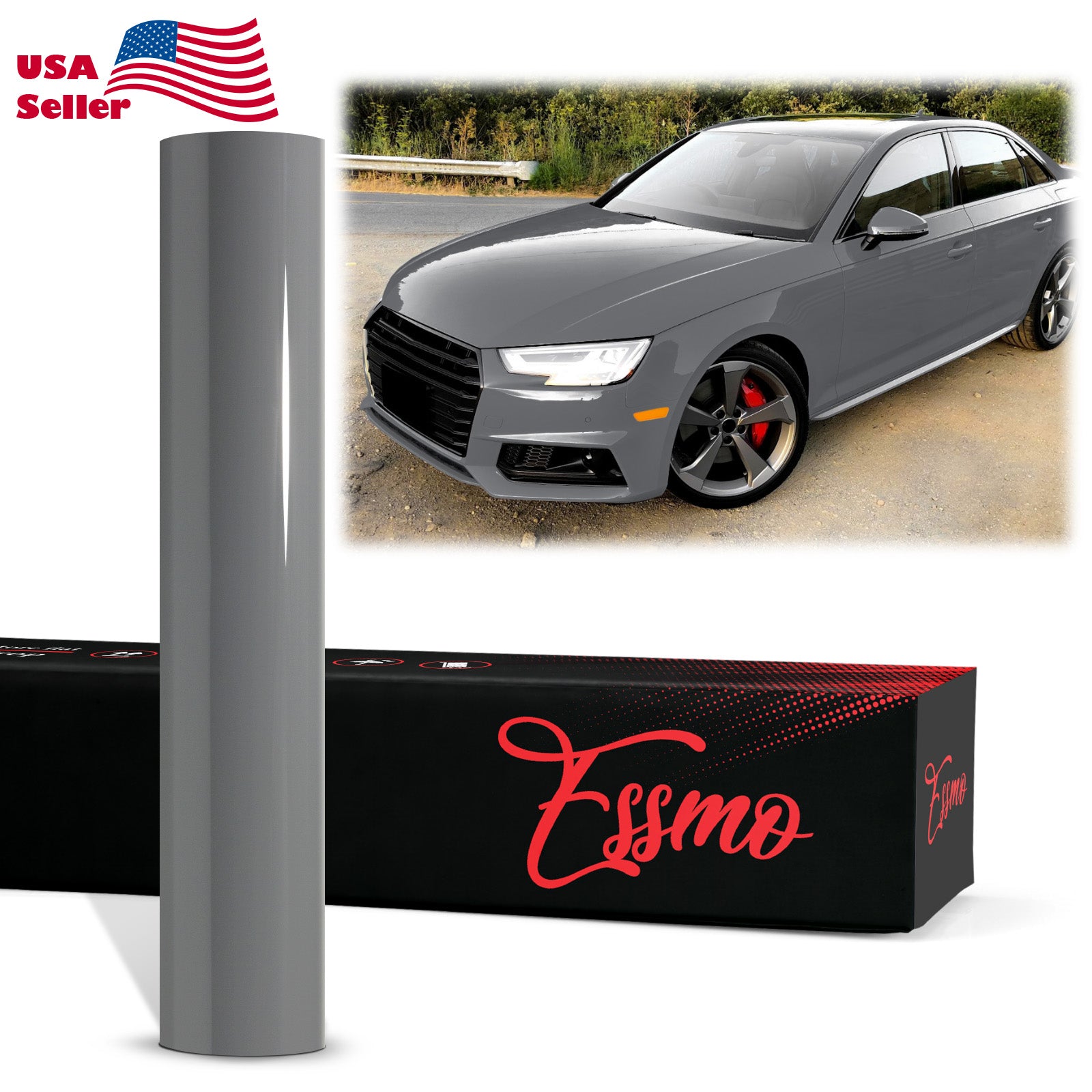 PET Super Gloss Dark Nardo Gray Vinyl Wrap
