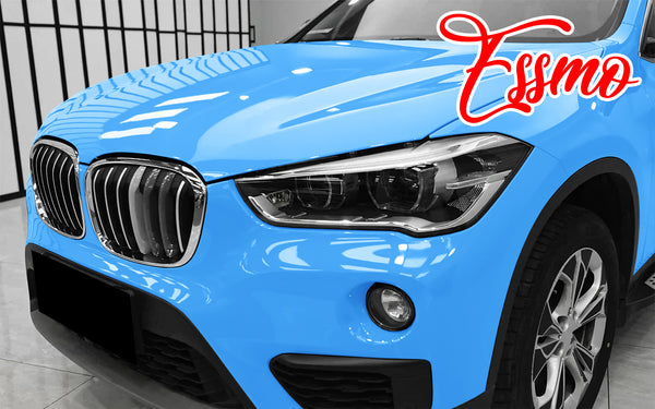 PET Super Gloss Sky Blue Vinyl Wrap