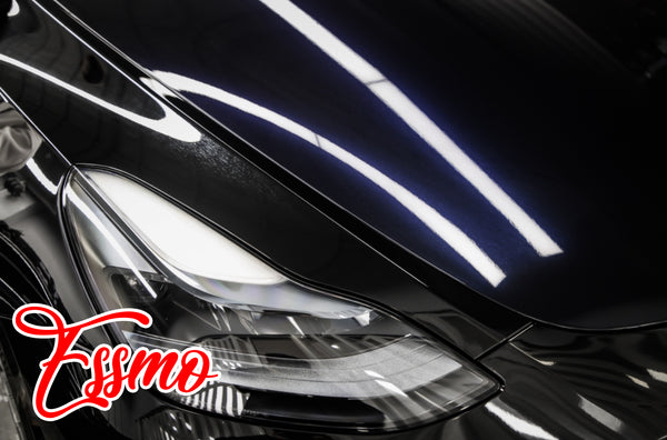 PET Super Gloss Metallic Azurite Black Vinyl Wrap