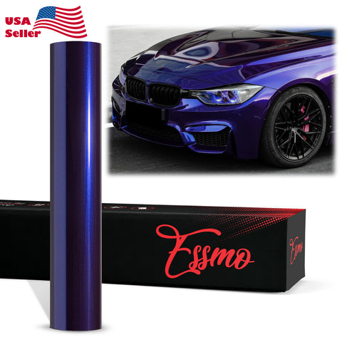 PET Super Gloss Metallic Royal Indigo Blue Vinyl Wrap