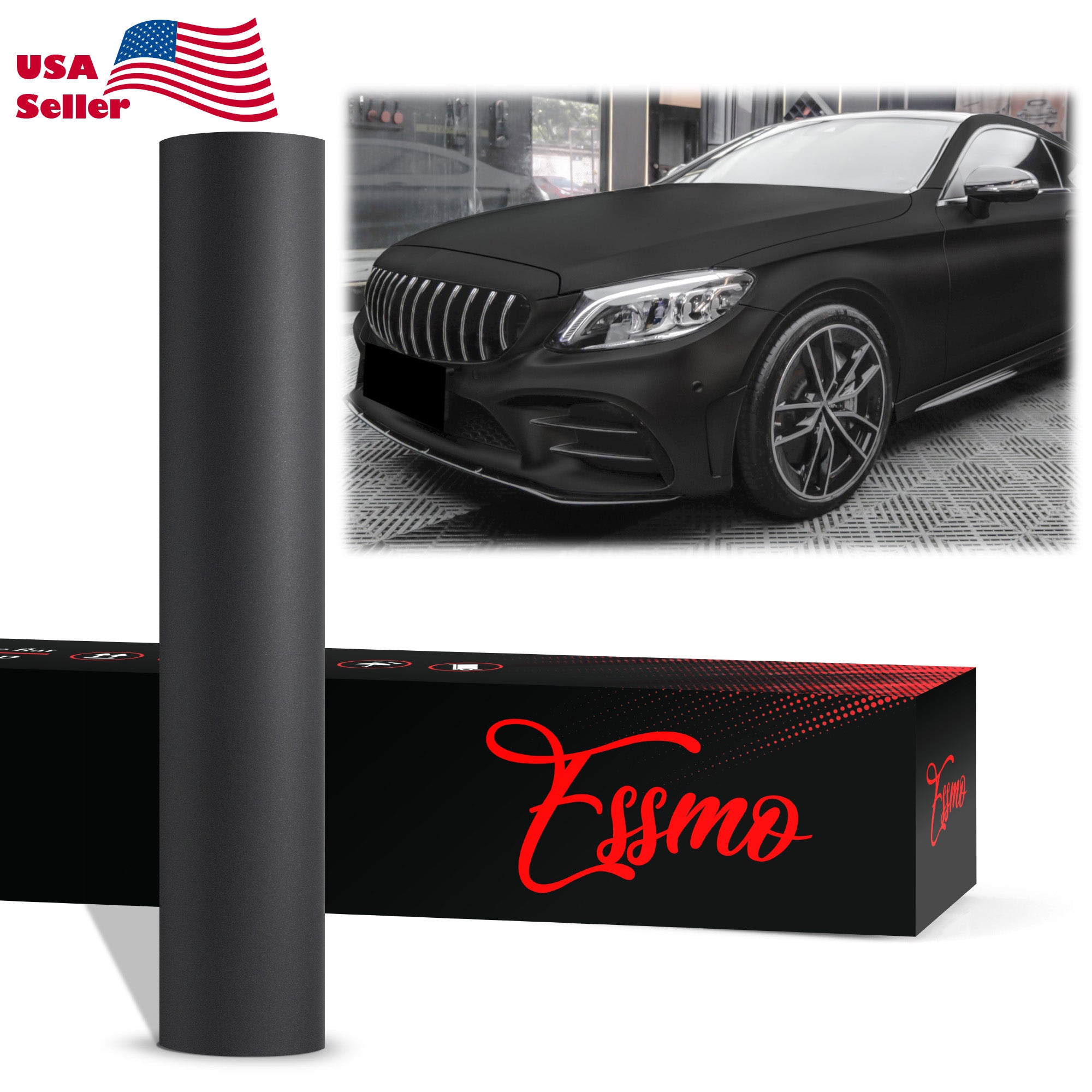 PET Ultra Matte Black Vinyl Wrap