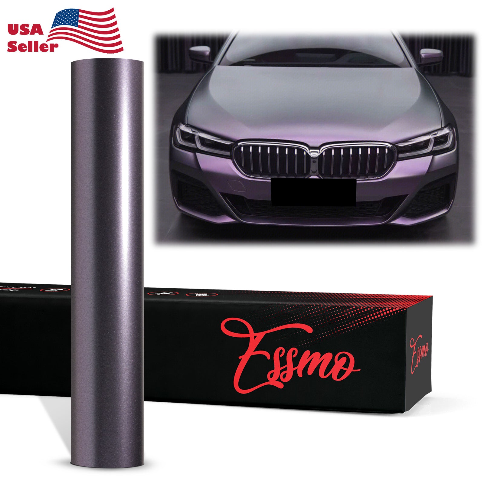 PET Matte Metallic Carpi Gray Purple Vinyl Wrap