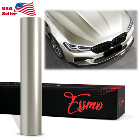 PET Super Gloss Metallic Platinumm Silver Vinyl Wrap