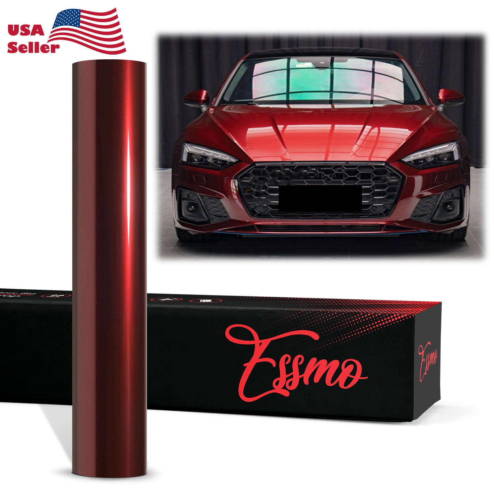 PET Liquid Metallic Dragon Blood Red Vinyl Wrap