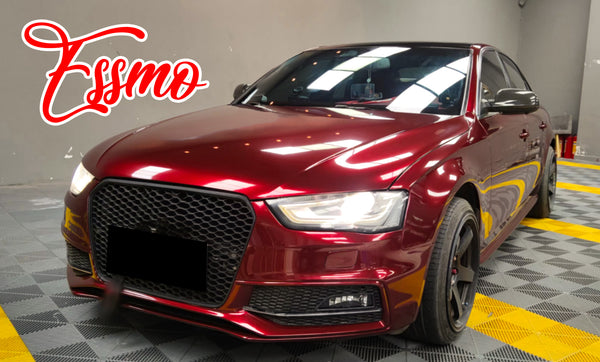 PET Liquid Metallic Dragon Blood Red Vinyl Wrap