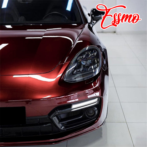 PET Super Gloss Metallic Vampire Red Vinyl Wrap